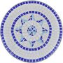 Voir la diapositive 3 : VIDAXL Table de bistro Bleu et blanc 60 cm Mosaïque