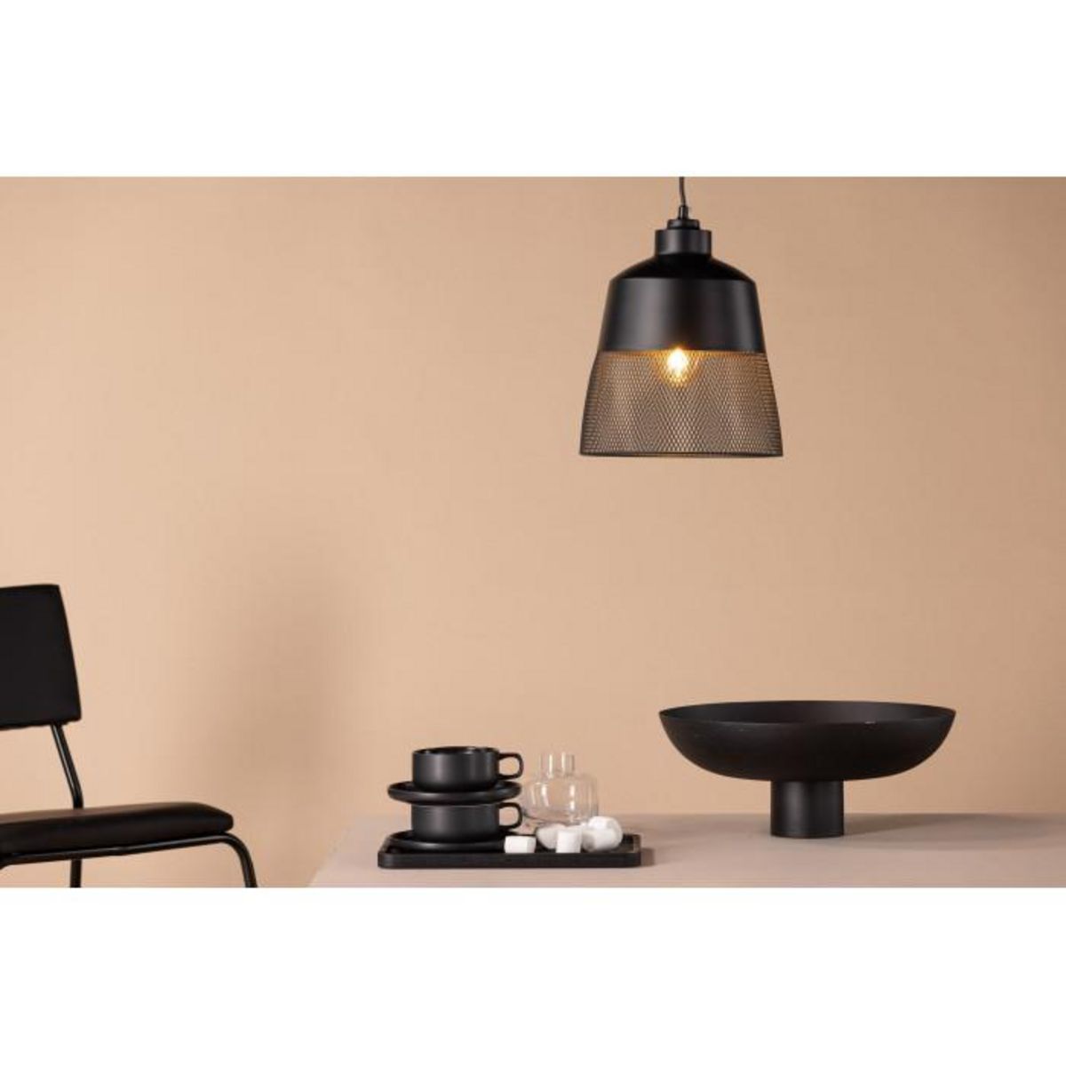 Paris Prix Lampe Suspension Design  Toulon  29cm Noir