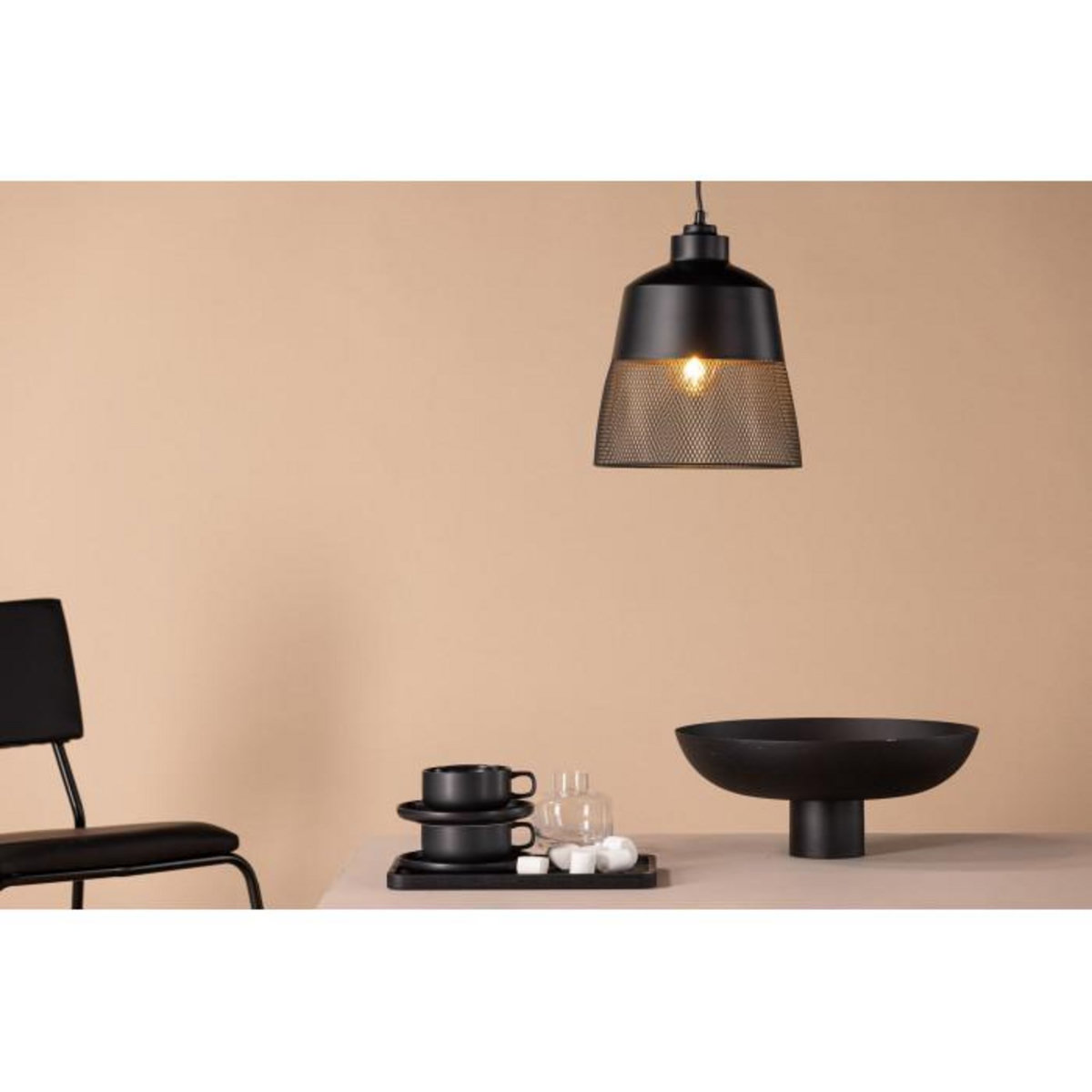 Paris Prix Lampe Suspension Design  Toulon  29cm Noir