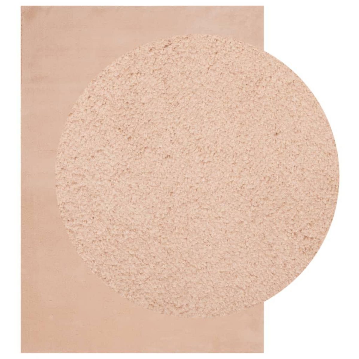 VIDAXL Tapis HUARTE a poils courts doux lavable rouge clair 140x200 cm