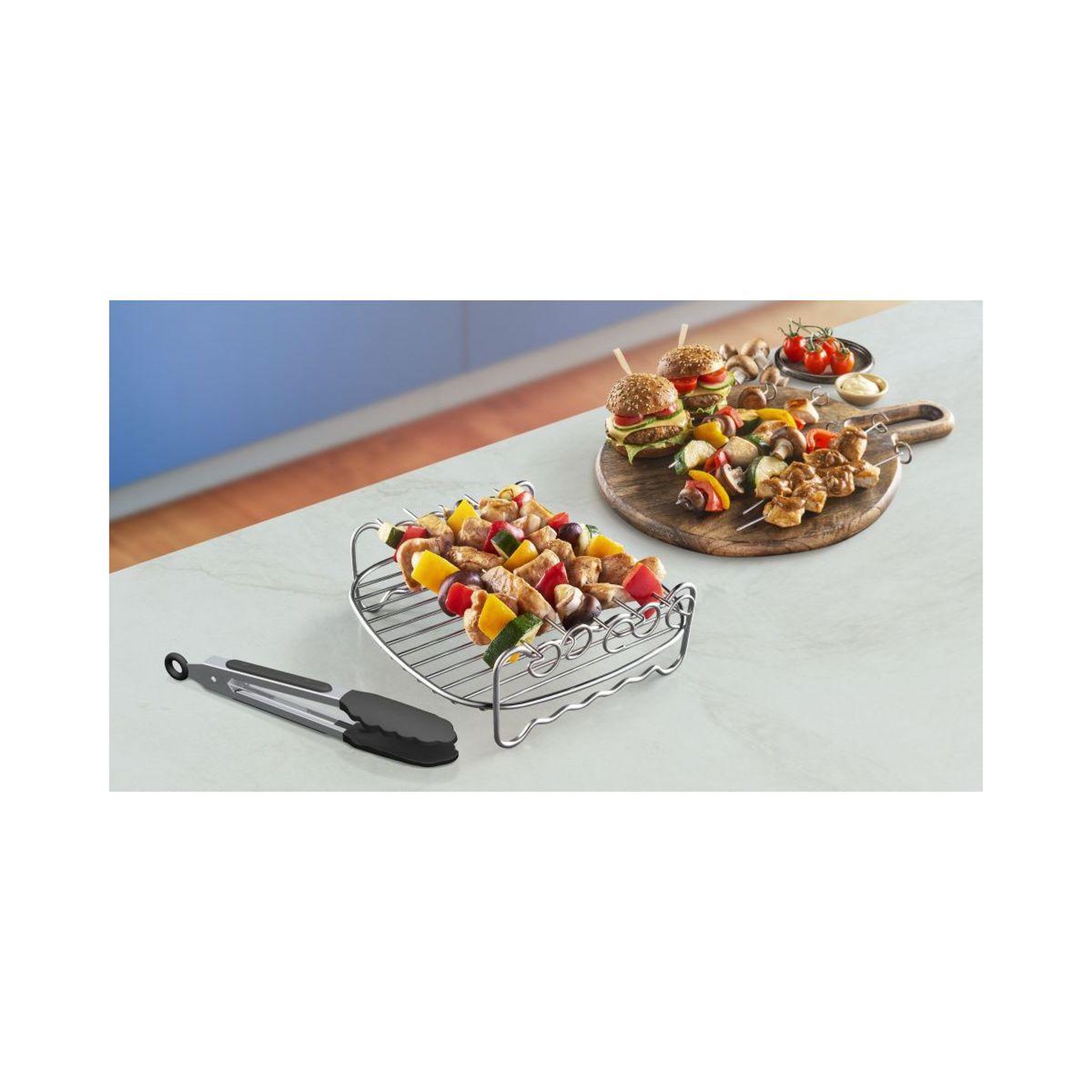 Voir la diapositive 2 : Philips Friteuse sans huile NA352/04 Friteuse sans huile double panier Noir/Doré, Série 3000 9L (3+6L) avec accessoire