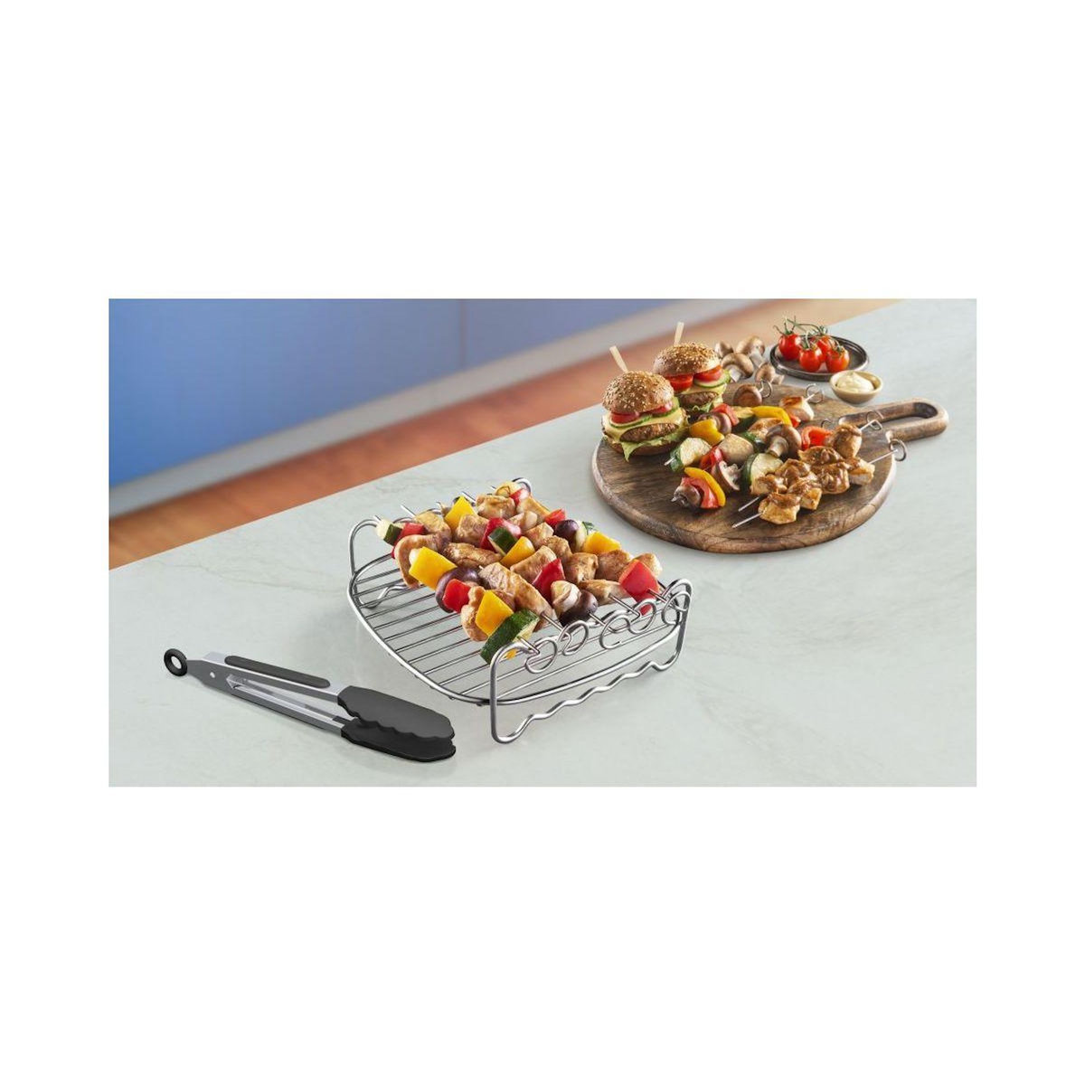 Philips Friteuse sans huile NA352/04 Friteuse sans huile double panier Noir/Doré, Série 3000 9L (3+6L) avec accessoire