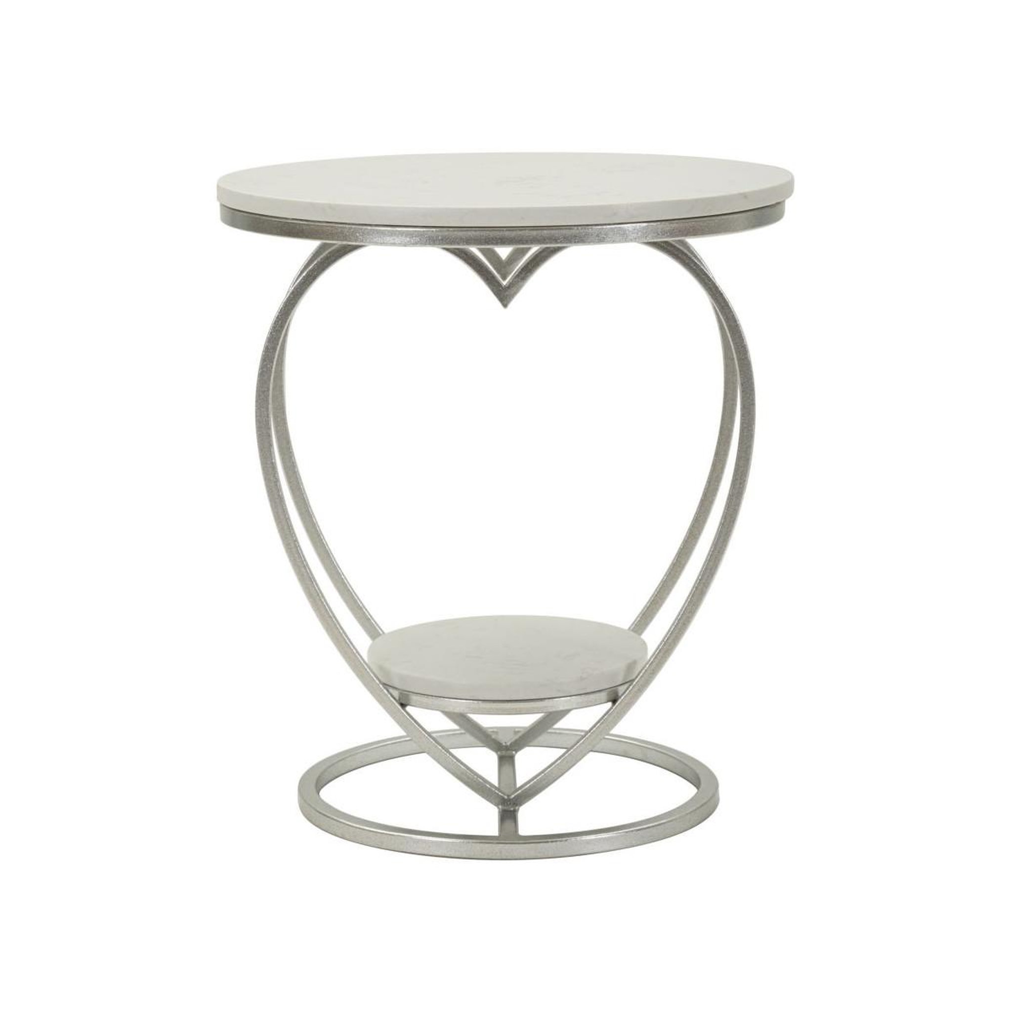 Paris Prix Table d'appoint design  heart  45cm argent