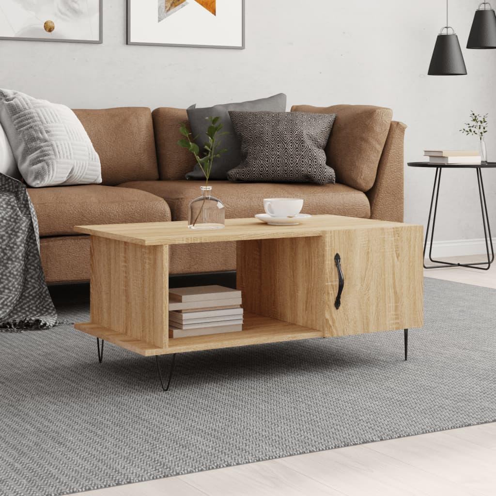 VIDAXL Table basse chene sonoma 90x50x40 cm bois d'ingenierie