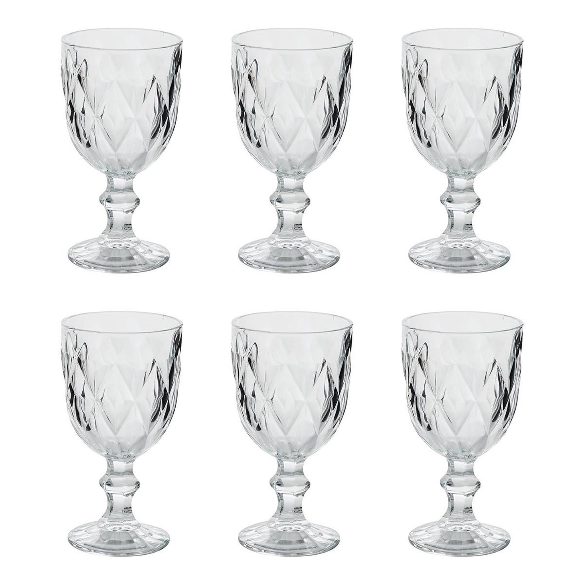 SECRET DE GOURMET Lot de 6 verres à vin  lea  23cl transparent