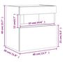 Voir la diapositive 6 : VIDAXL Meubles TV muraux avec lumieres LED 2 pcs blanc 40x30x40 cm