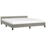 Voir la diapositive 3 : VIDAXL Cadre de lit sans matelas gris clair 160x200 cm velours