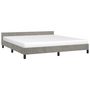 Voir la diapositive 3 : VIDAXL Cadre de lit sans matelas gris clair 160x200 cm velours