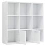 Voir la diapositive 5 : VIDAXL Bibliotheque Blanc brillant 98x30x98 cm Bois d'ingenierie
