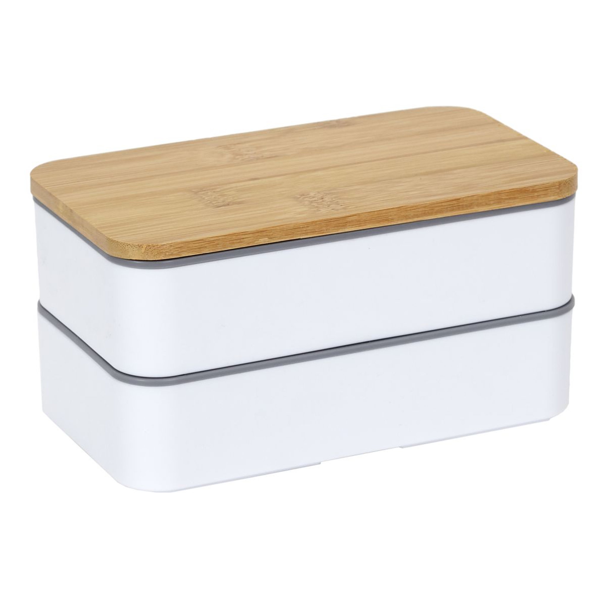 Voir la diapositive 5 : Lunch box 2 niveaux avec couverts