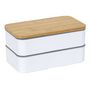 Voir la diapositive 5 : Lunch box 2 niveaux avec couverts