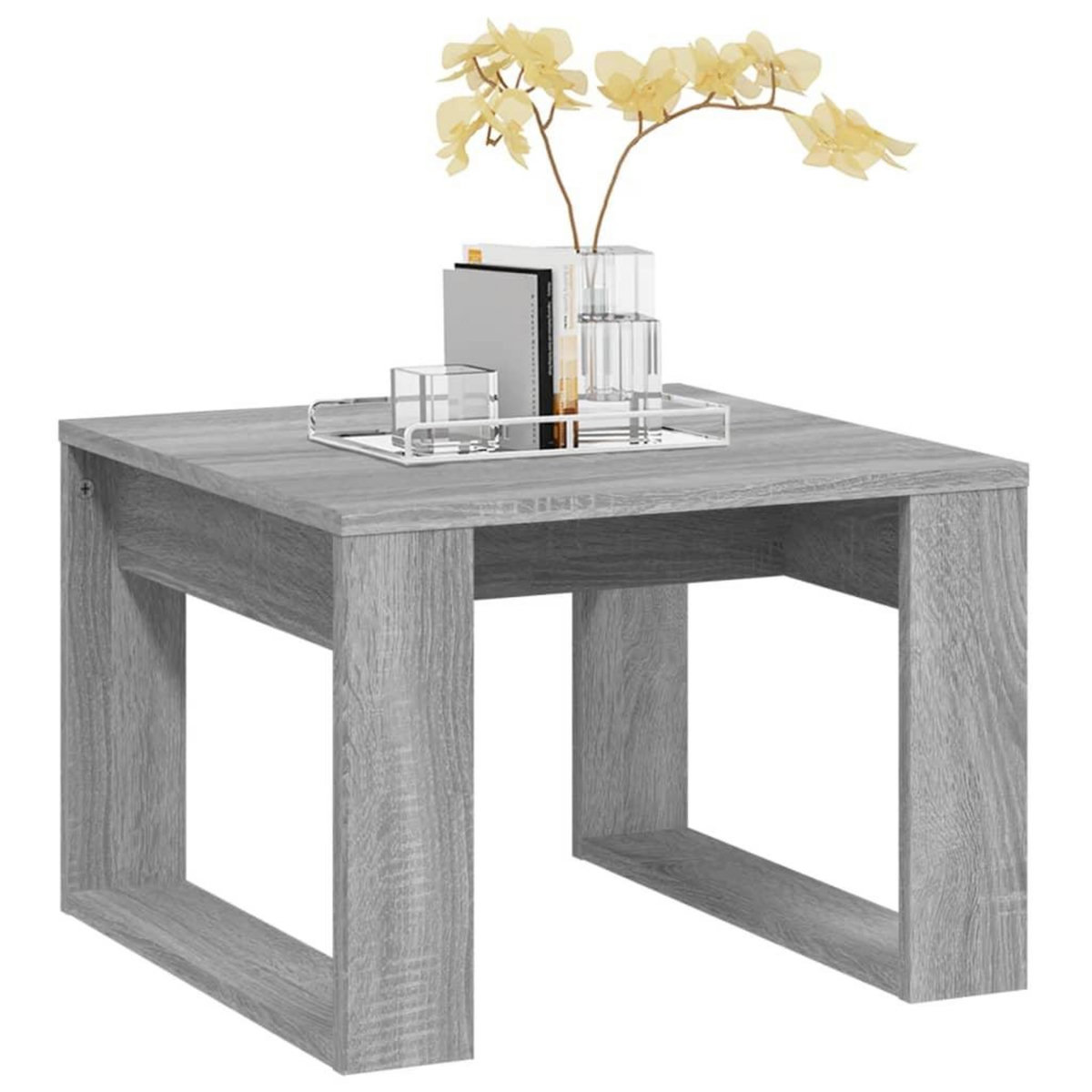 VIDAXL Table d'appoint Sonoma gris 50x50x35 cm Bois d'ingenierie