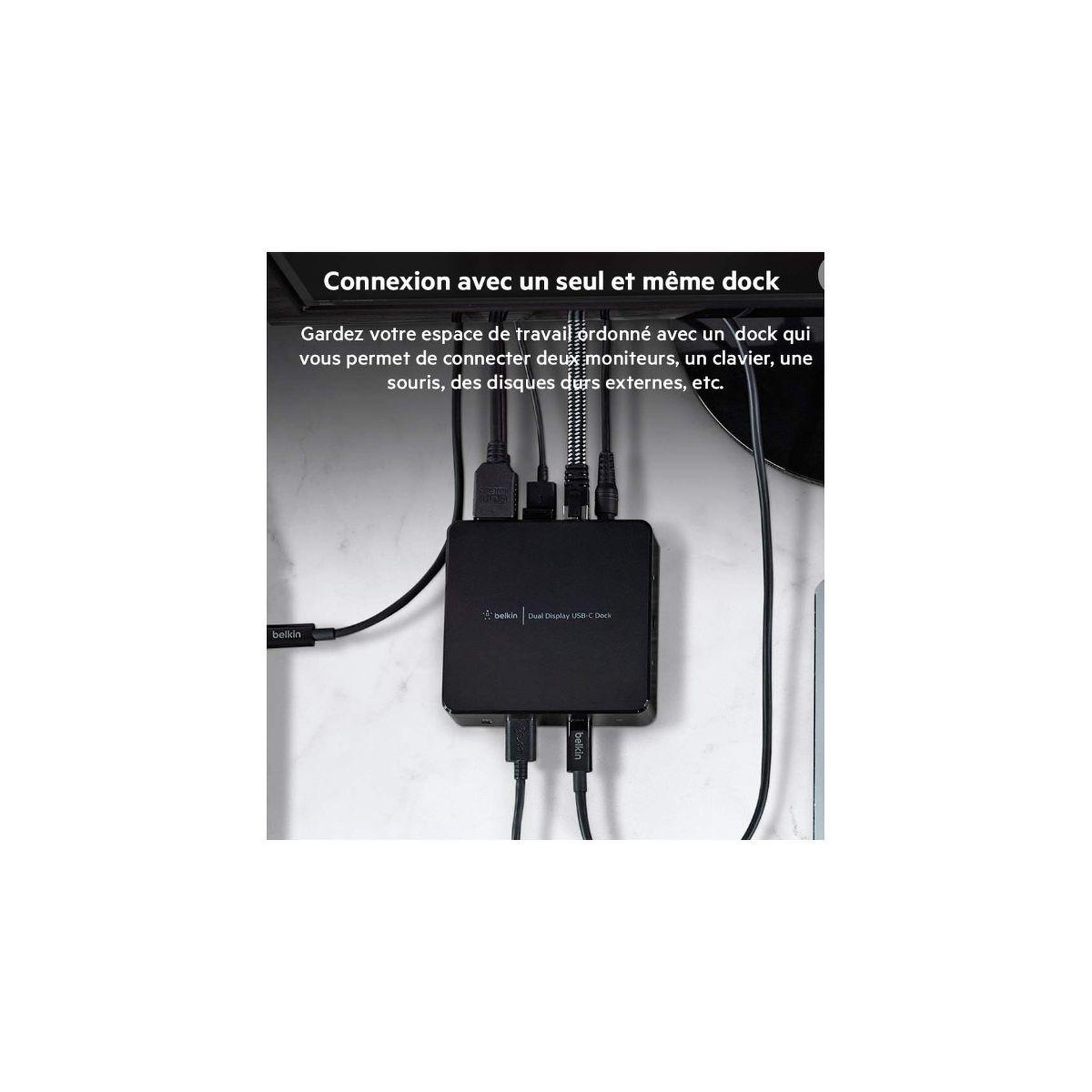 Voir la diapositive 3 : Belkin Station d'accueil usb-c 6 en 1 dock core 130w