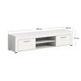 Voir la diapositive 5 : BEST MOBILIER Stafford - meuble tv - blanc - 2 portes et 2 niches - 160 cm