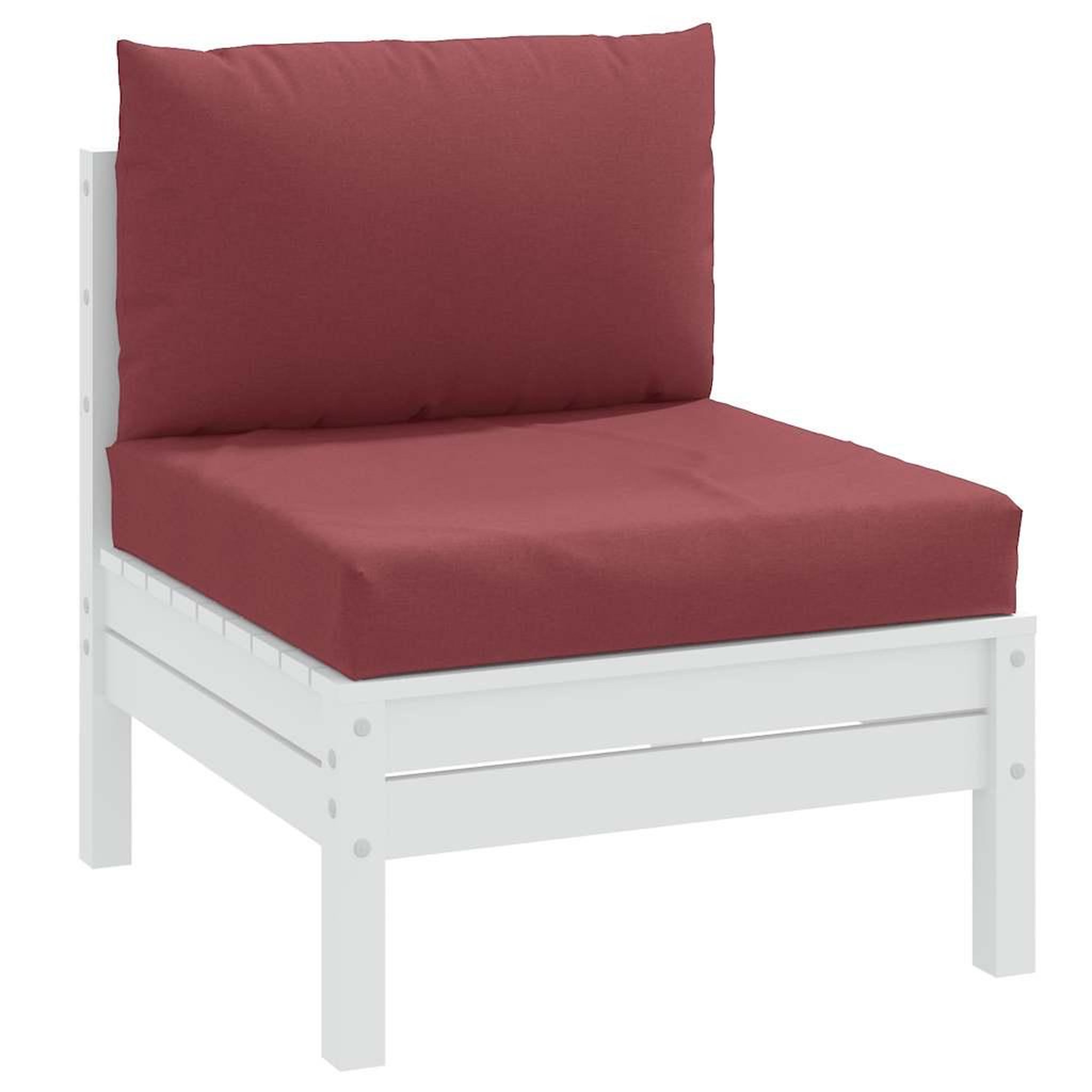 VIDAXL Coussins de palette lot de 2 rouge bordeaux melange tissu