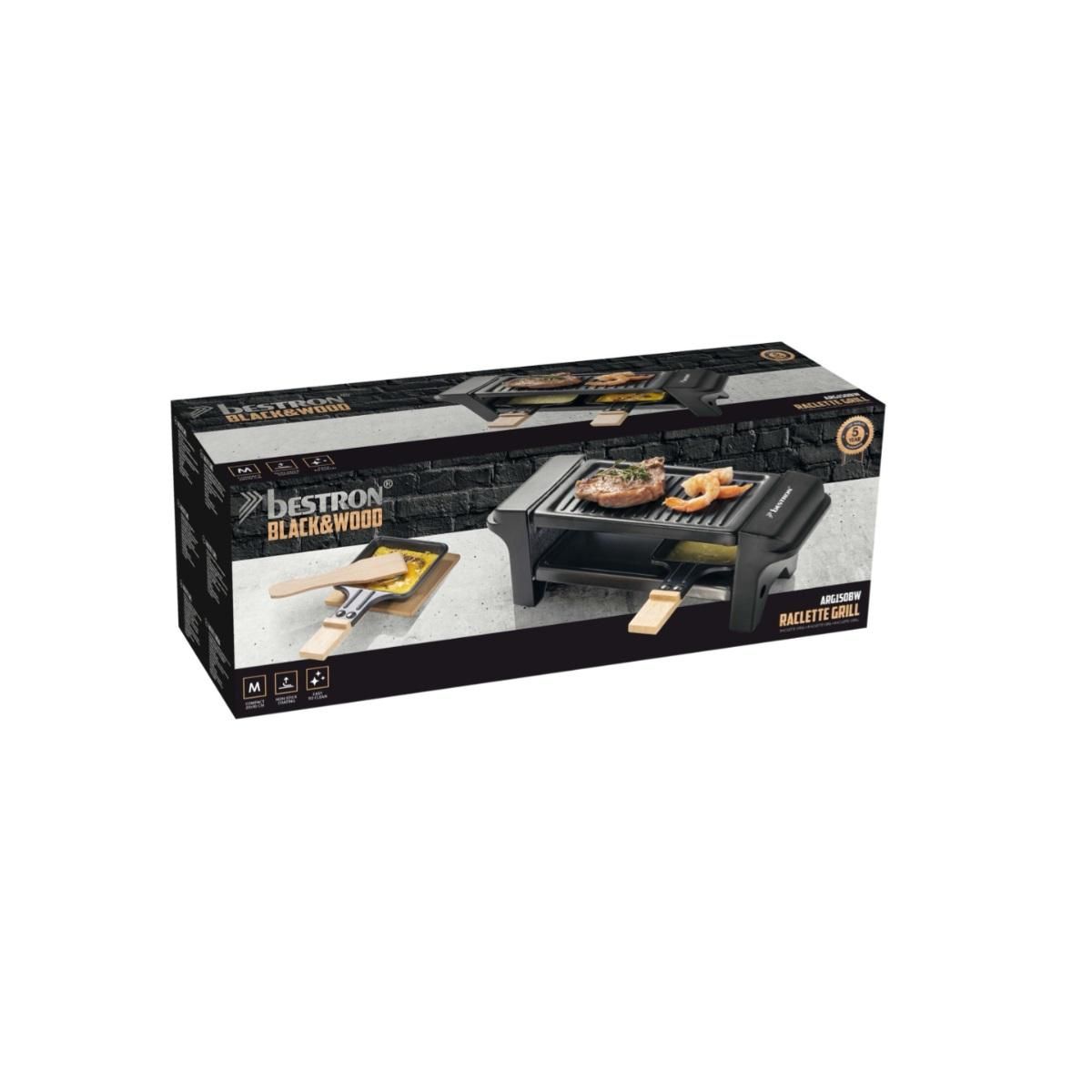 Bestron Appareil à raclette gril 2 personnes 350w - ARG150BW