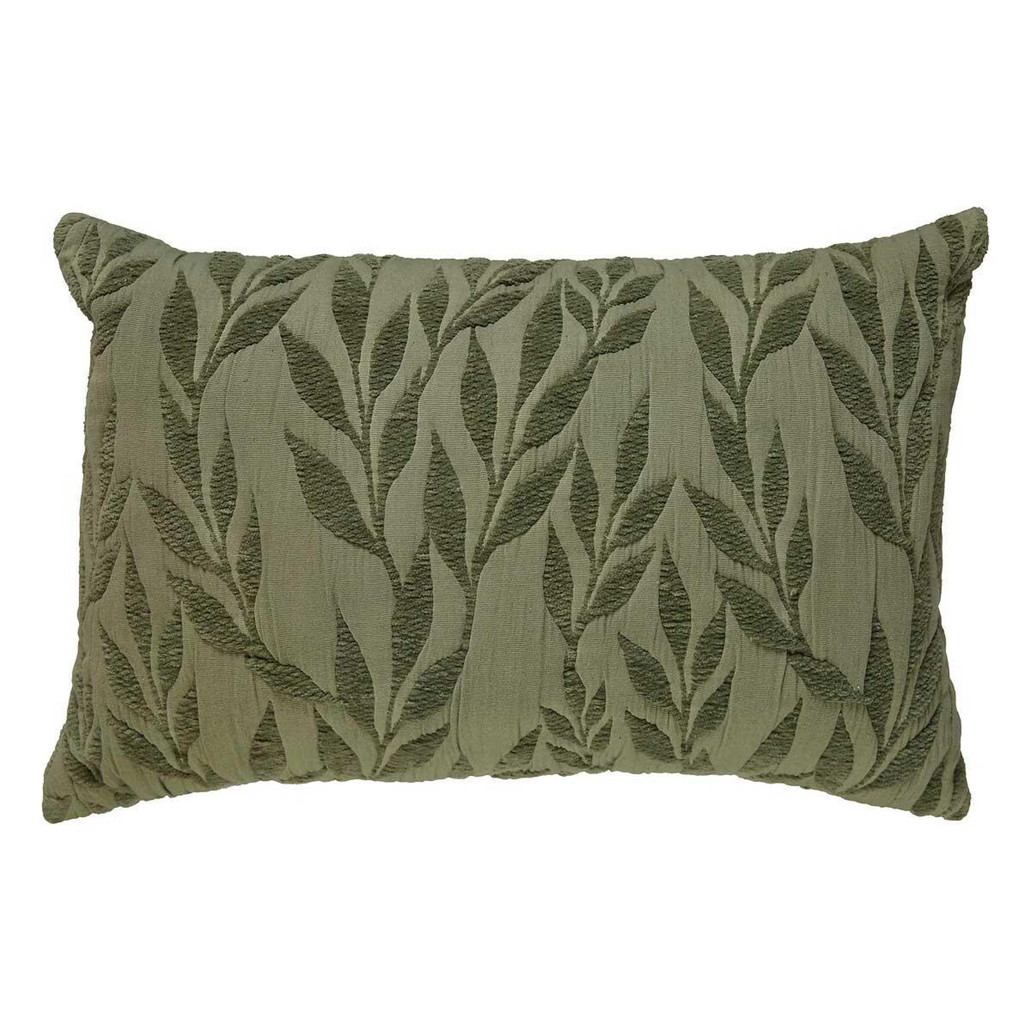 ATMOSPHERA Coussin déco jacquard  lethon  38x58cm vert clair