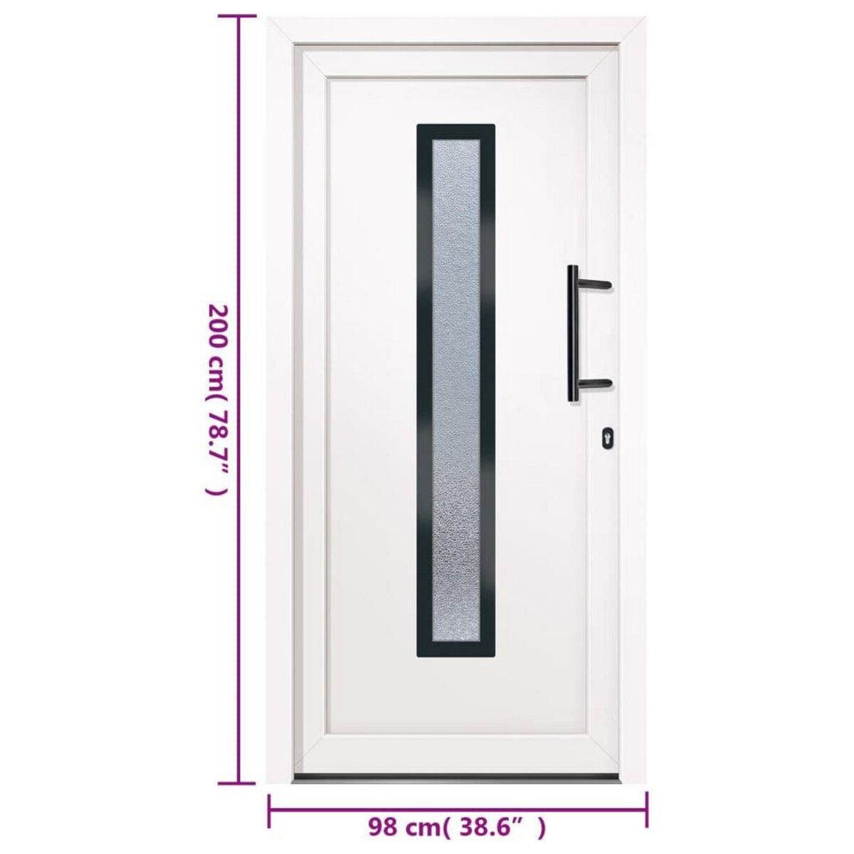 VIDAXL Porte d'entree Blanc 98x200 cm PVC