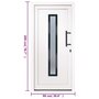 Voir la diapositive 6 : VIDAXL Porte d'entree Blanc 98x200 cm PVC