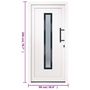 Voir la diapositive 6 : VIDAXL Porte d'entree Blanc 98x200 cm PVC