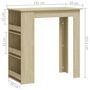 Voir la diapositive 6 : VIDAXL Table de bar avec rangement Chene sonoma 102x50x103,5 cm