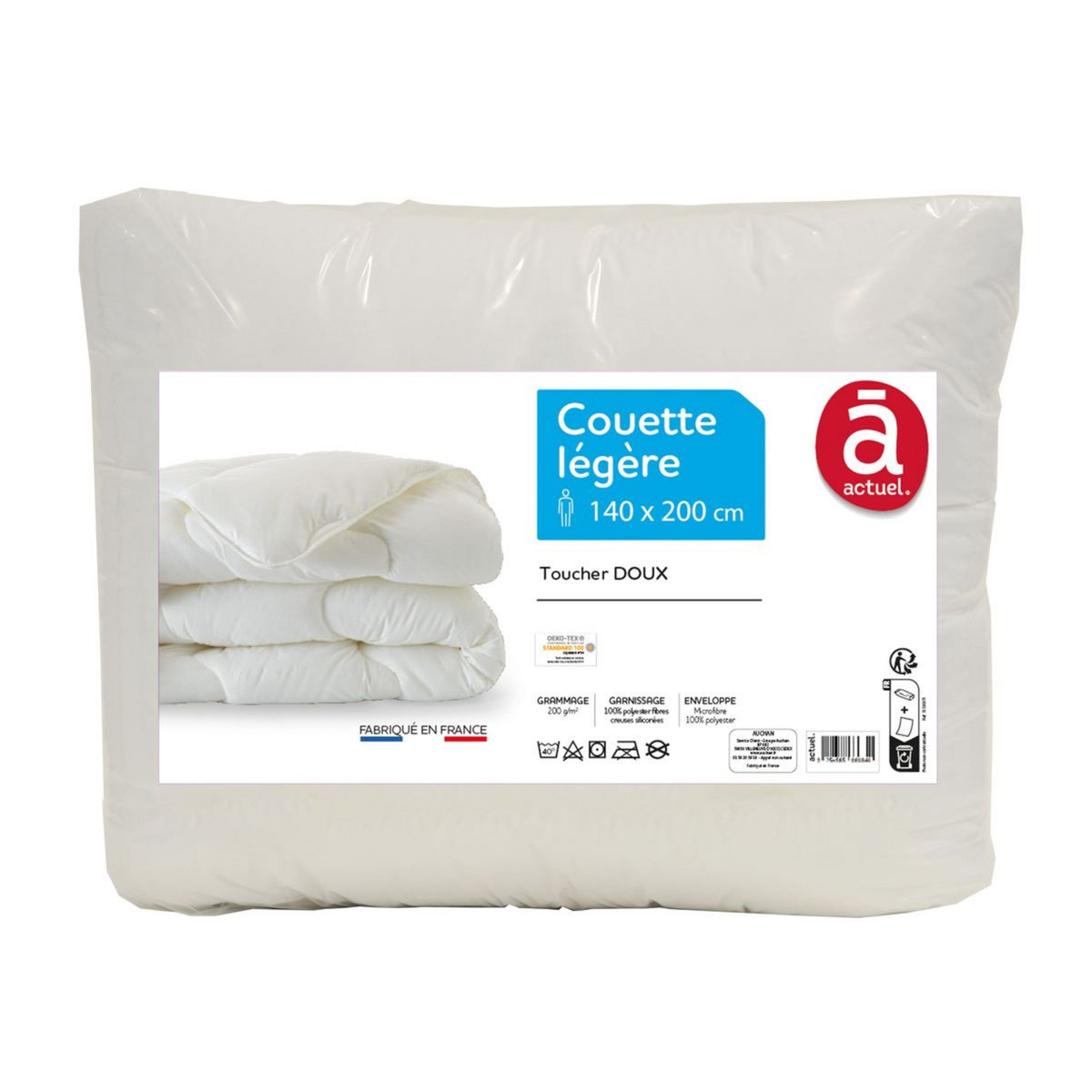 ACTUEL Couette légère en microfibre toucher doux 200 g/m² BASIC 