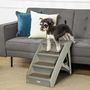 Voir la diapositive 4 : PAWHUT Escalier pour chien pliant 4 marches antidérapantes 10 Kg max. PP gris