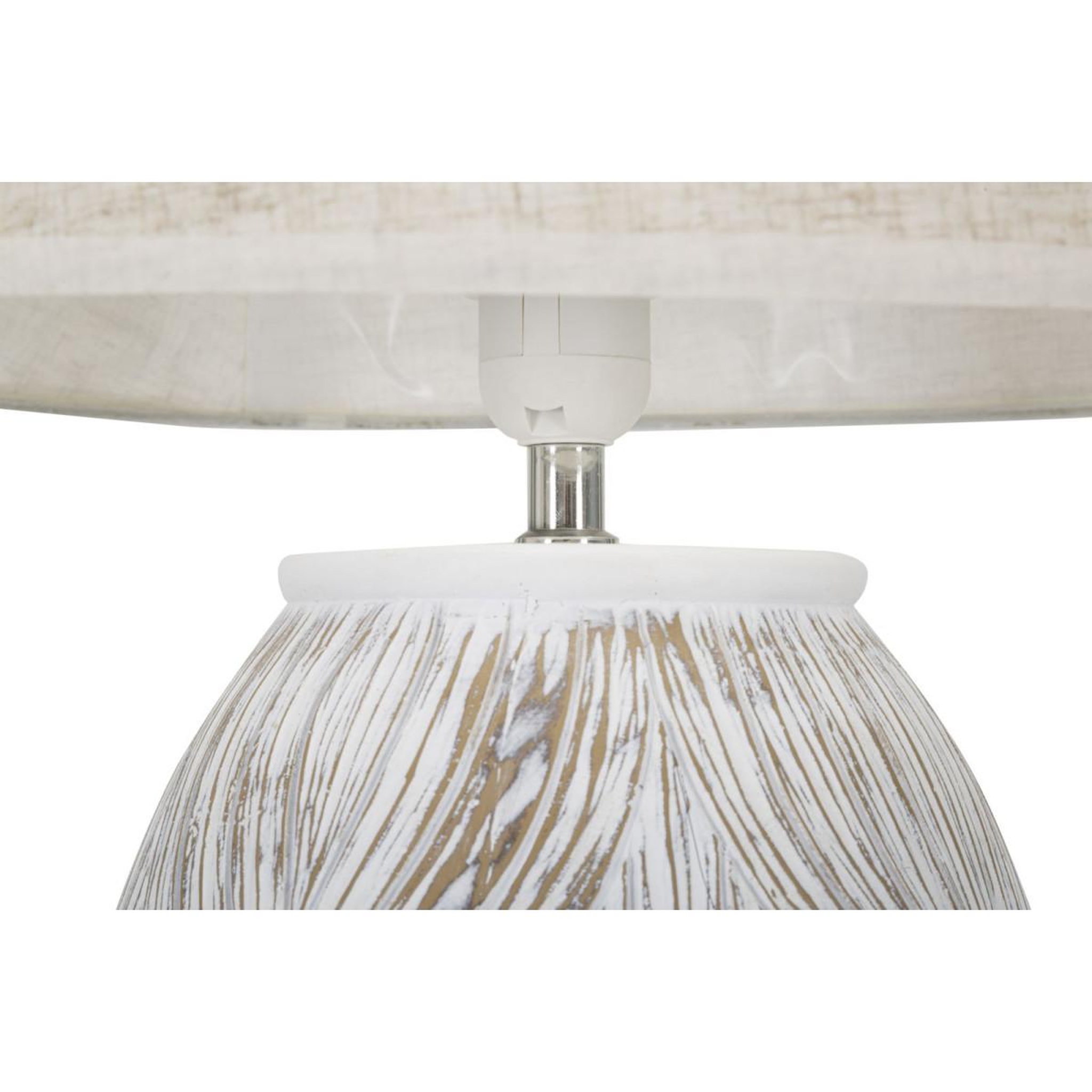 Voir la diapositive 3 : Paris Prix Lampe à poser en résine  atene  67cm blanc & naturel