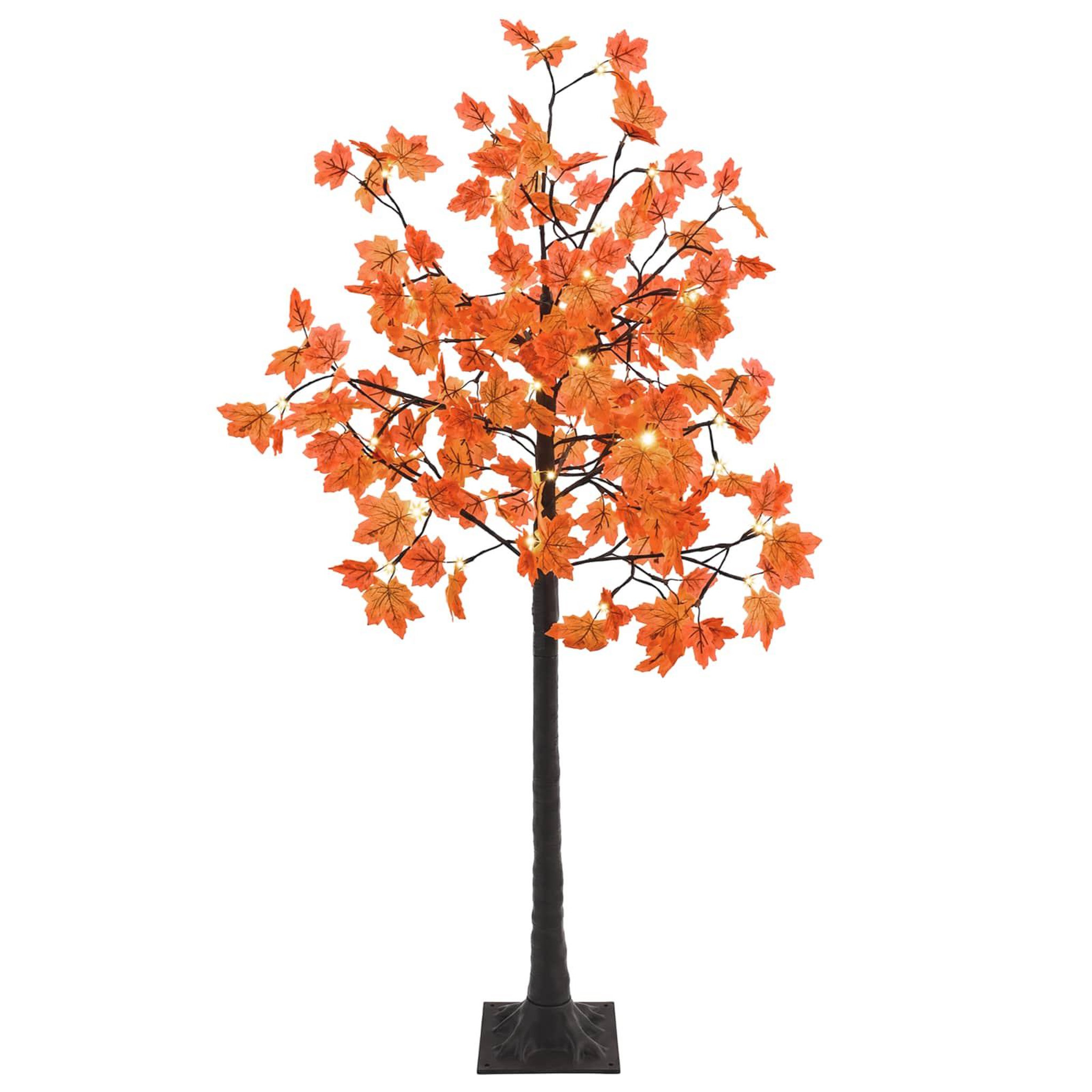 VIDAXL Erable de Noël lumineux LED Marron 22 x 22 x 150 cm Plastique