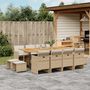Voir la diapositive 1 : VIDAXL Ensemble a manger de jardin et coussins 13 pcs beige