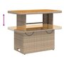 Voir la diapositive 4 : VIDAXL Table de jardin beige 90x55x71 cm resine tressee et bois acacia