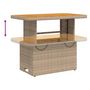 Voir la diapositive 4 : VIDAXL Table de jardin beige 90x55x71 cm resine tressee et bois acacia