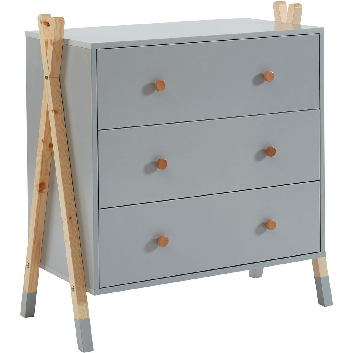 Commode enfant TIPI 3 tiroirs  L81cm AUGUSTIN