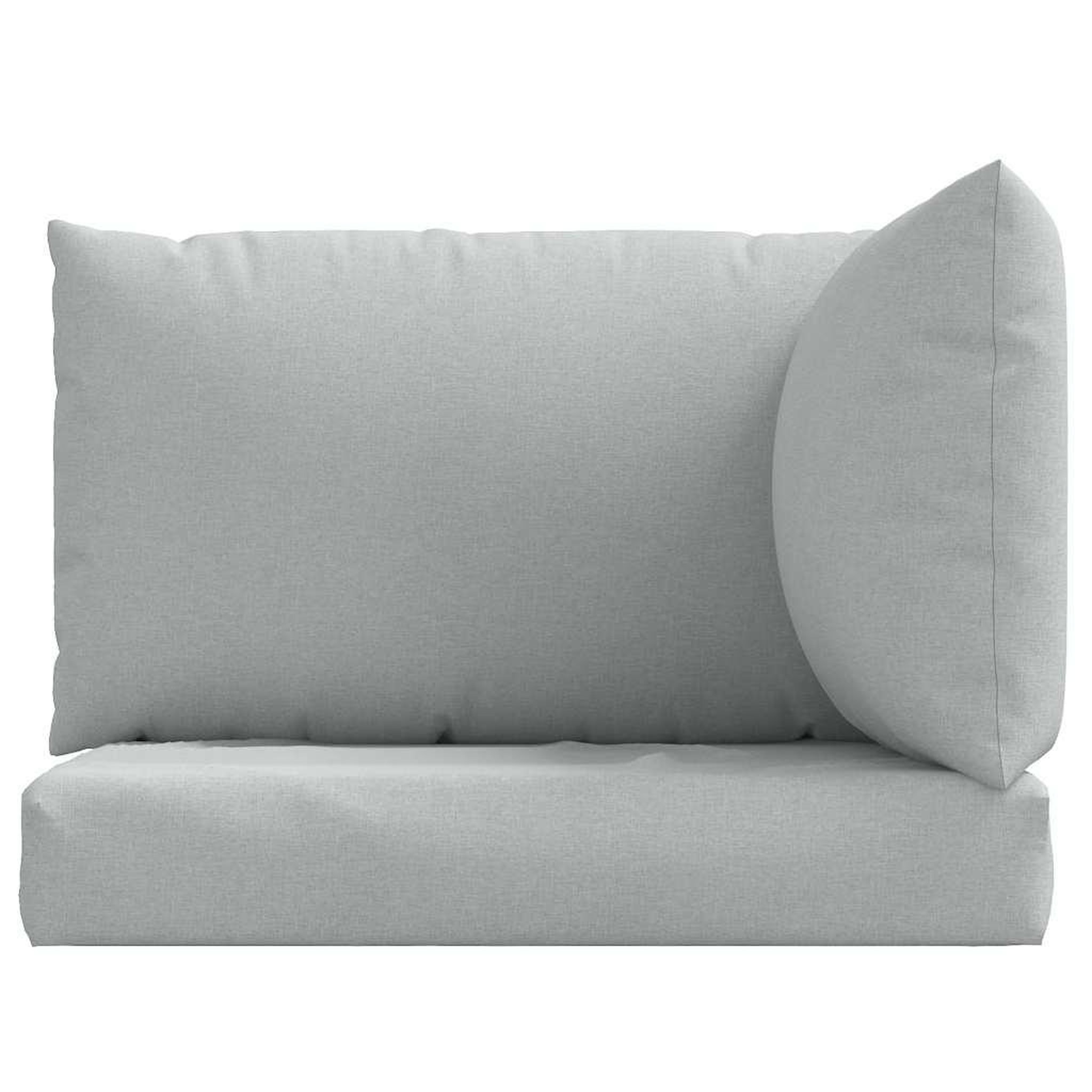 Voir la diapositive 4 : VIDAXL Coussins de palette lot de 3 gris clair melange tissu
