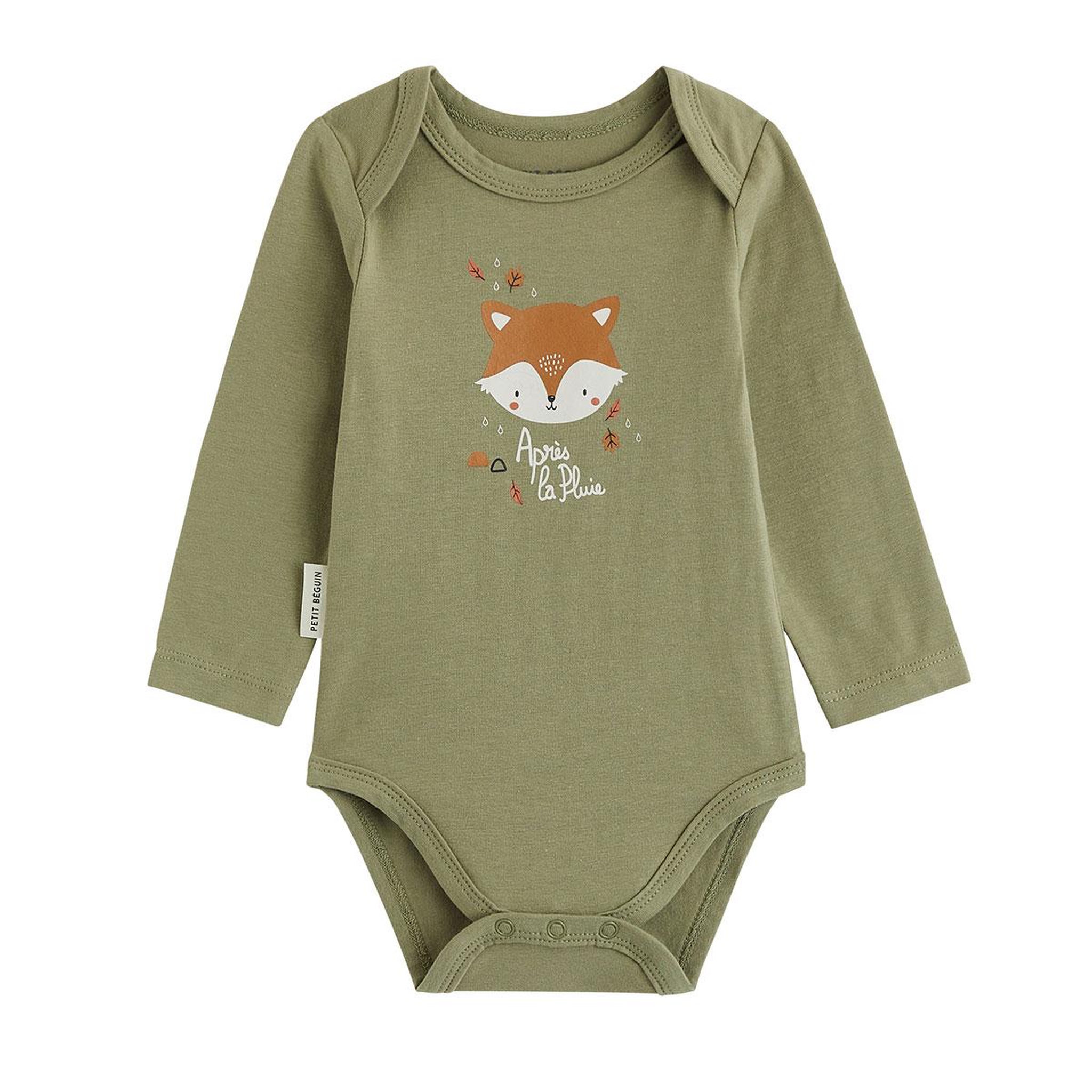 Voir la diapositive 5 : Petit BÃ©guin Lot de 2 bodies bébé manches longues ginkgo