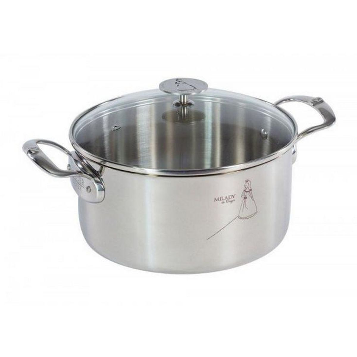 De buyer Faitout inox 28cm + couvercle - 3427.28