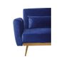Voir la diapositive 6 : Habitat et Jardin Canapé Clic Clac en velours  Donia  - 203 x 81 x 83 cm - 3 places -  Bleu foncé