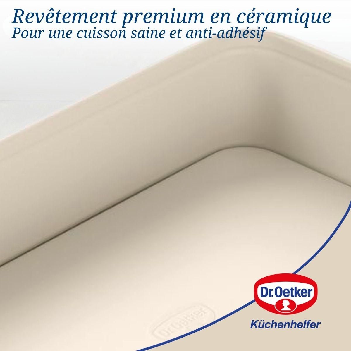 DR.OETKER Ensemble de 2 Moules à gâteau céramique et plat four 28 x 18 cm Dr Oetker Back Trend
