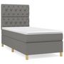 Voir la diapositive 2 : VIDAXL Sommier a lattes de lit avec matelas Gris fonce 80x200 cm Tissu