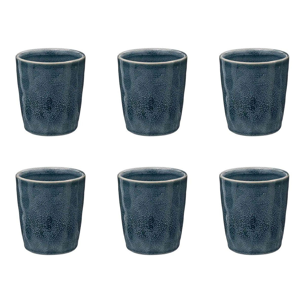 SECRET DE GOURMET Lot de 6 Tasses Design  Zoé  22cl Émeraude