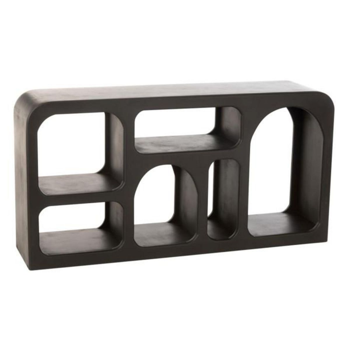 Paris Prix Console Design 6 Niches en Bois  Cave  146cm Noir