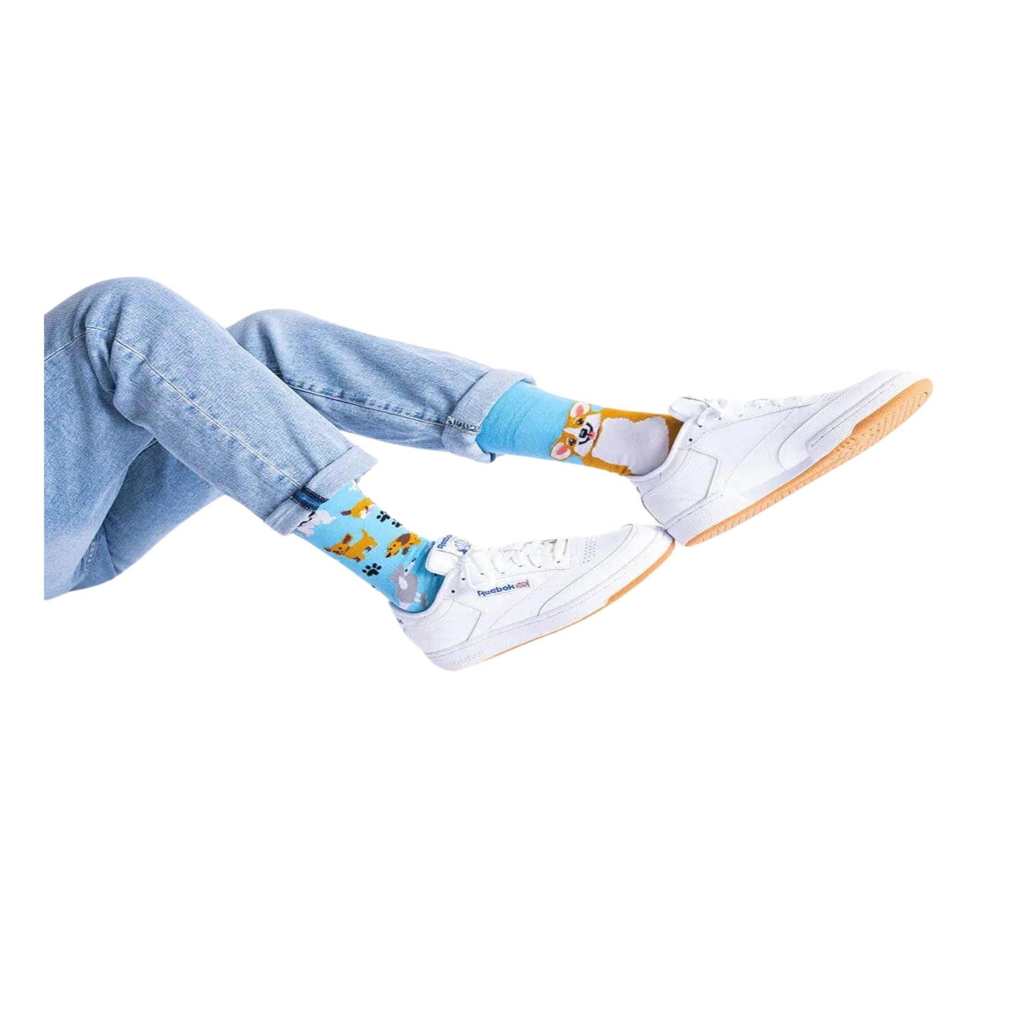 Voir la diapositive 2 : MANY MORNINGS Chaussettes corgi joueur