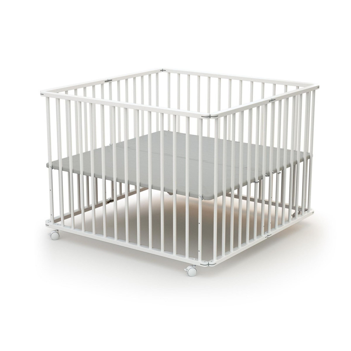 WEBABY Parc bébé pliant en bois 100 x 100 cm