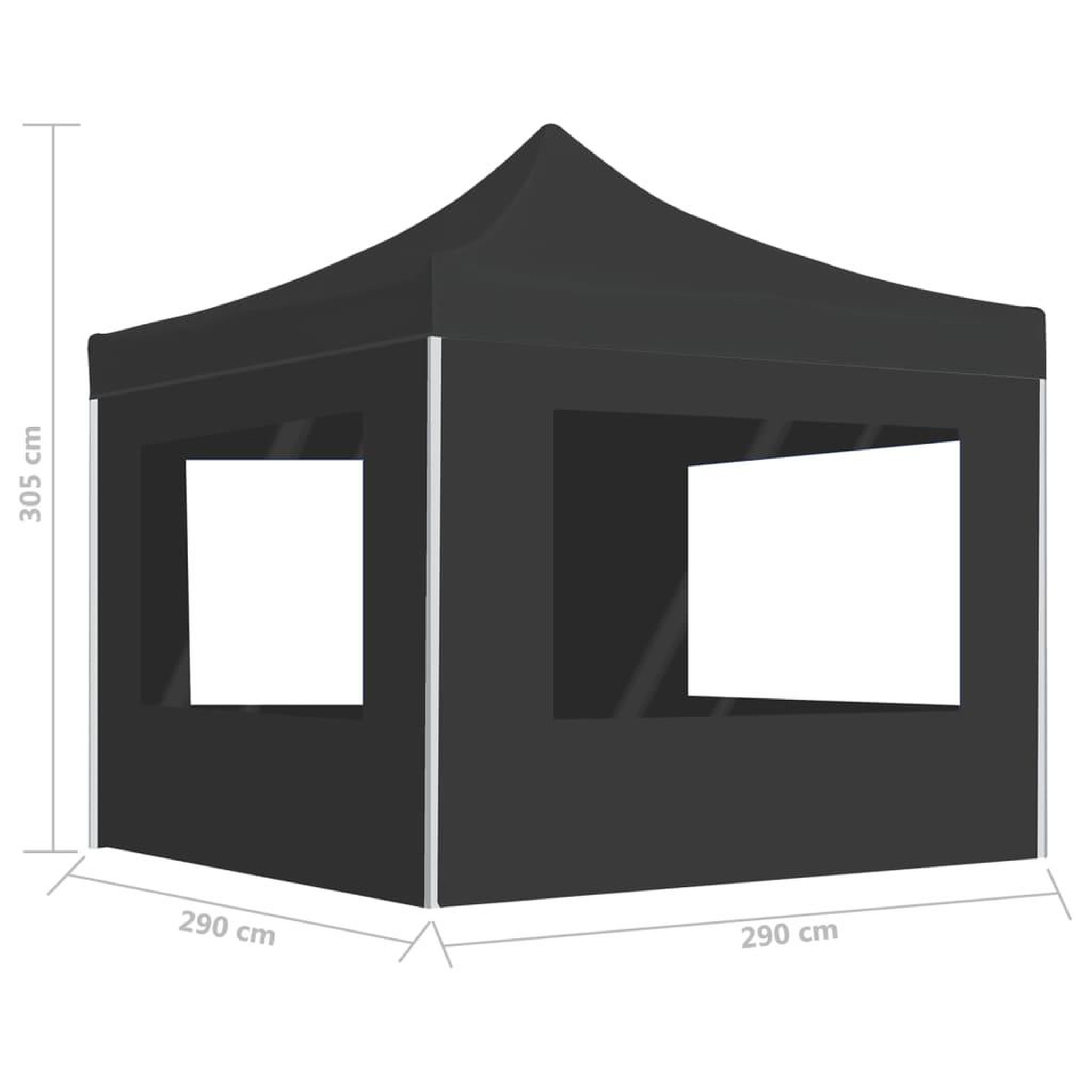 Voir la diapositive 6 : VIDAXL Tente de reception pliable a parois Aluminium 3 x 3m Anthracite