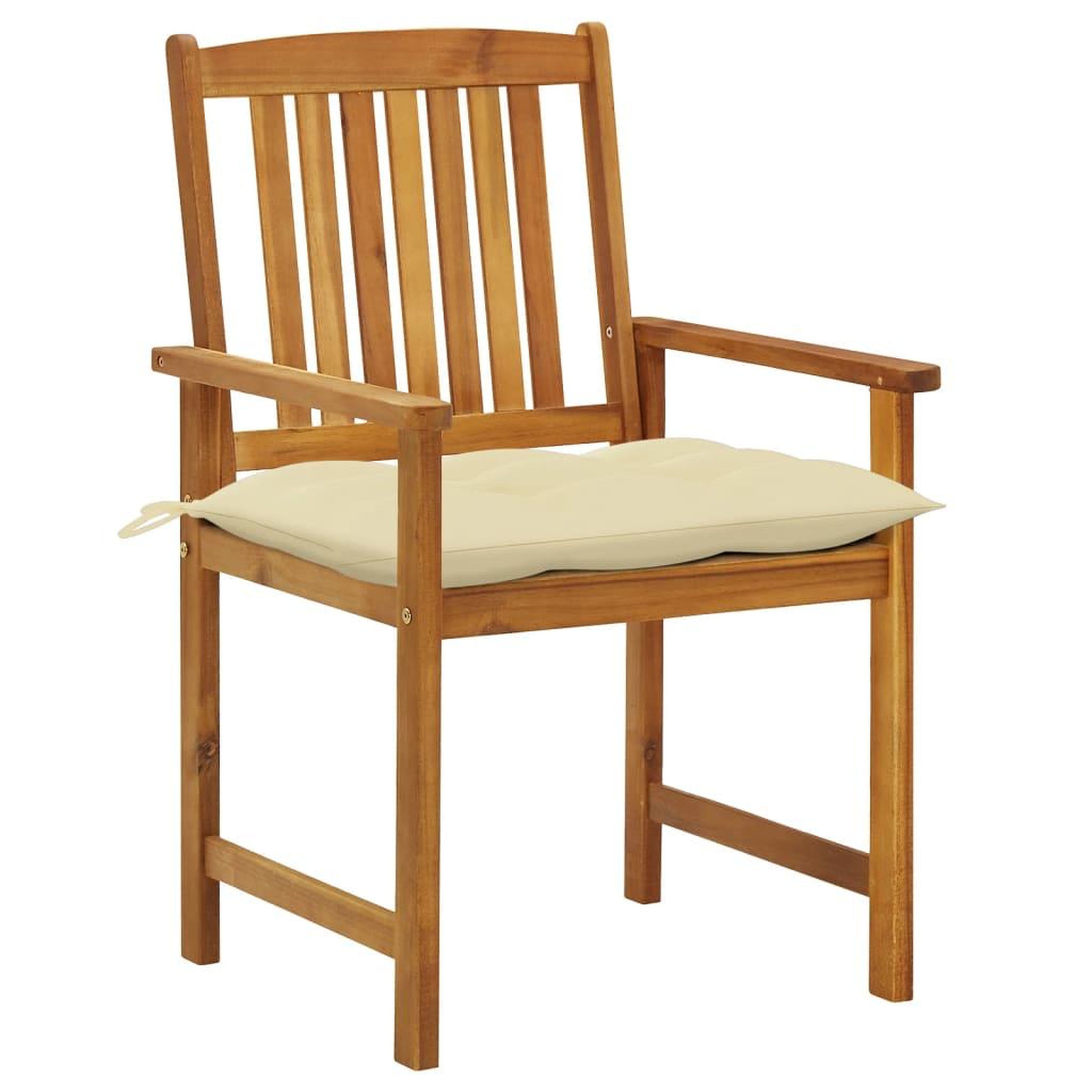 Voir la diapositive 2 : VIDAXL Chaises de jardin avec coussins lot de 8 Bois d'acacia solide