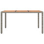 Voir la diapositive 3 : VIDAXL Table de jardin et dessus en bois Gris Resine tressee et acacia
