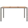 Voir la diapositive 3 : VIDAXL Table de jardin et dessus en bois Gris Resine tressee et acacia