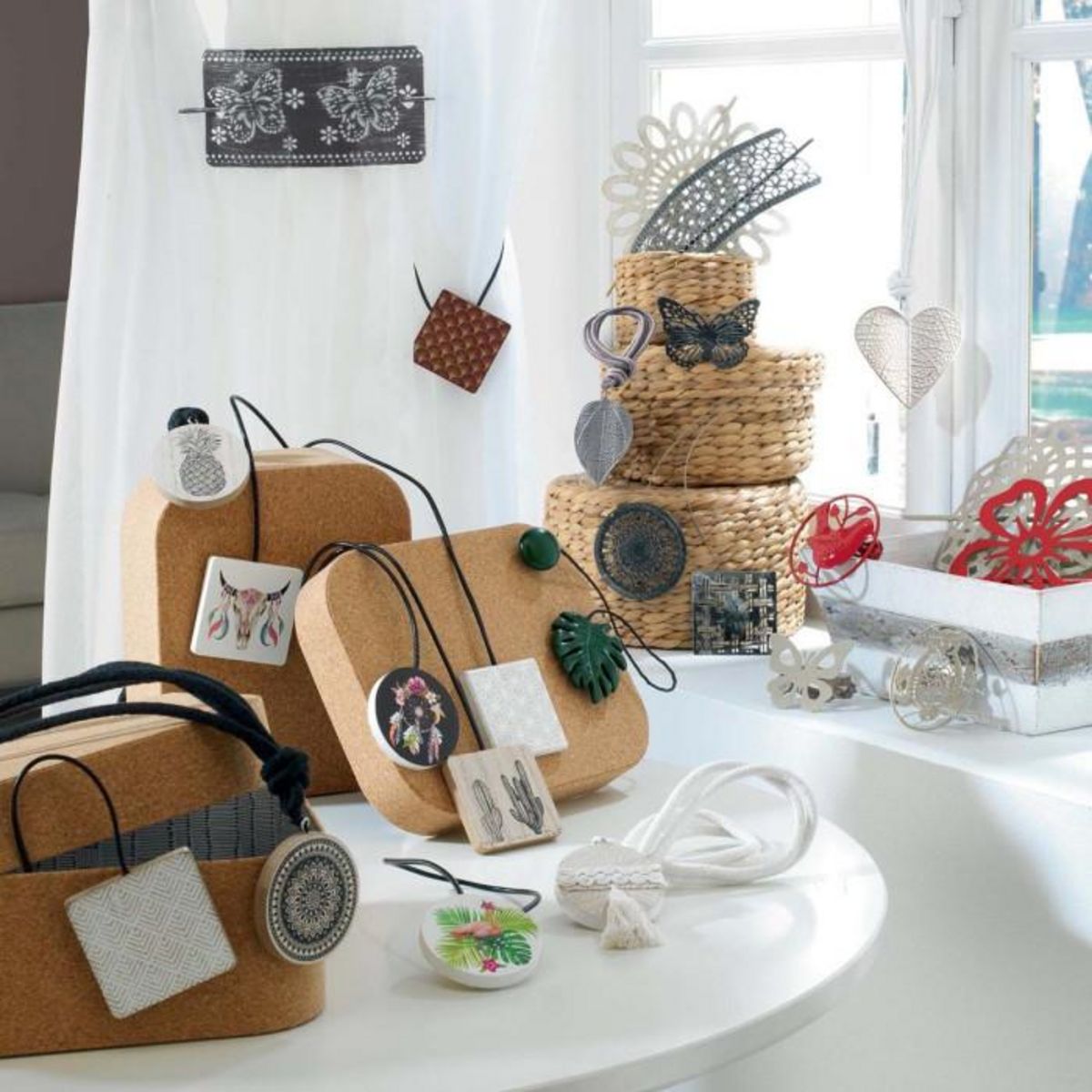 Paris Prix Lot de 2 Embrasses de Rideau  Passero  8cm Taupe