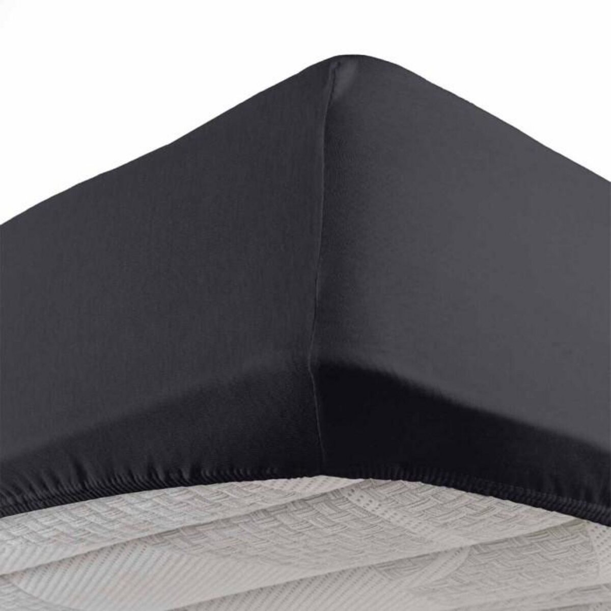 Paris Prix Drap Housse  Jersy  90x190cm Charbon