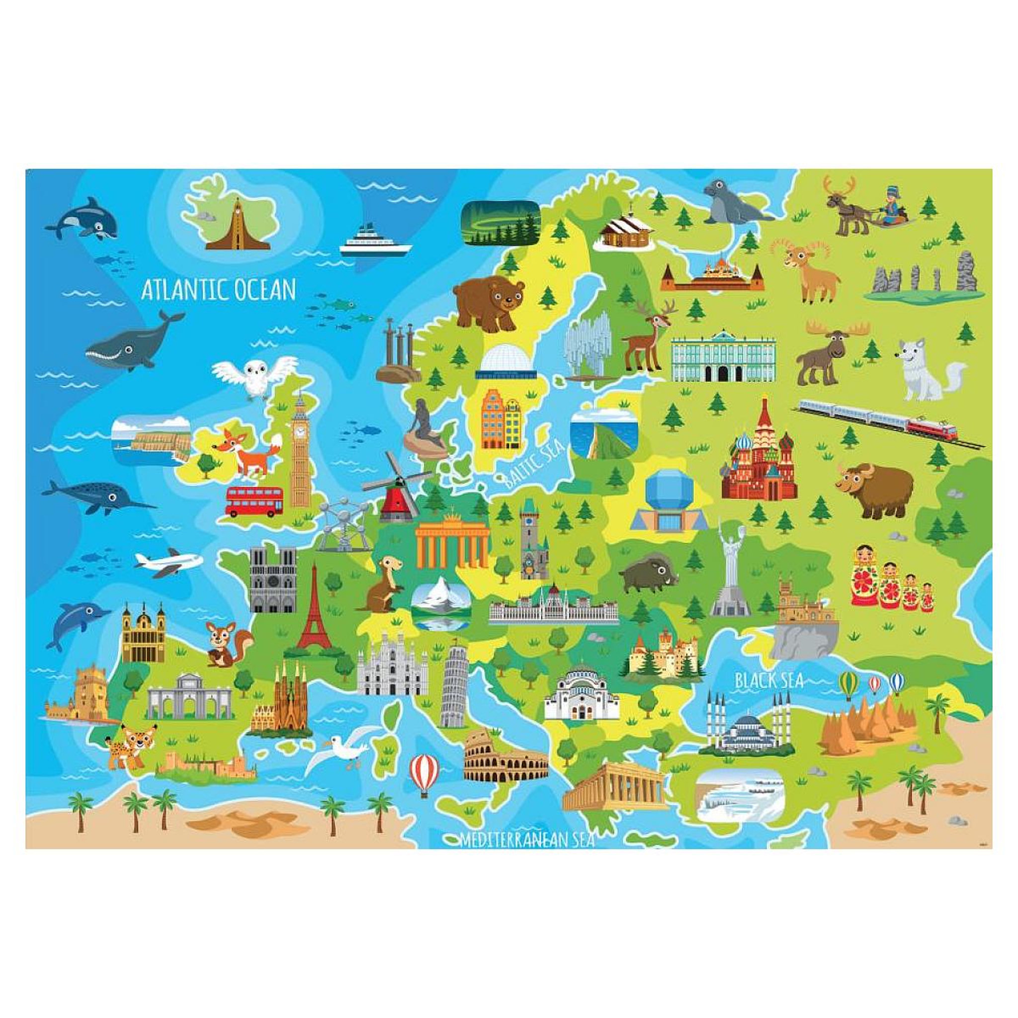 Voir la diapositive 2 : EDUCA Puzzle 150 pcs Carte d'Europe